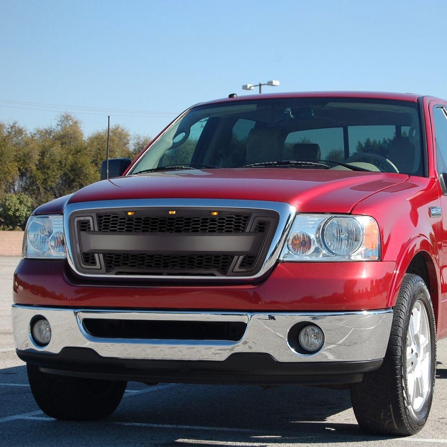 Front Grille Guard for 2004-2008 Ford F150 with LED Lights