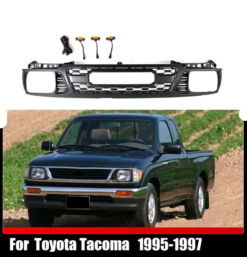 Front Grille For 1995-1997 Toyota Tacoma Trd Pro Grille W/Letters and Lights