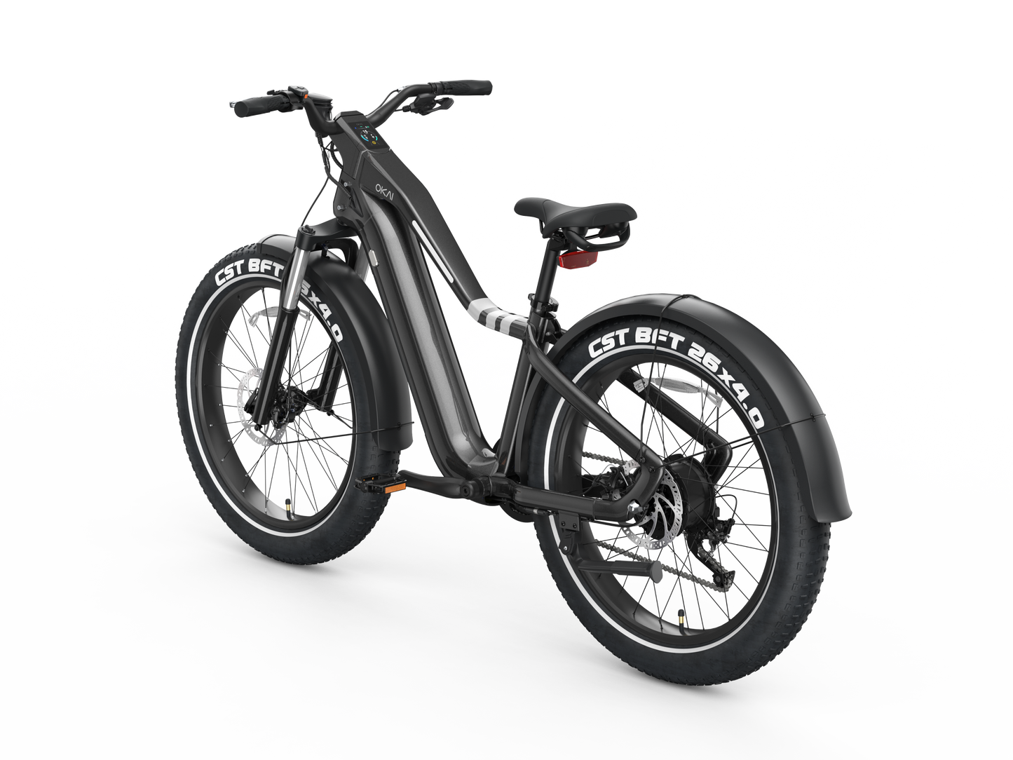 26" Step Over Electric Mountain Bike - Black