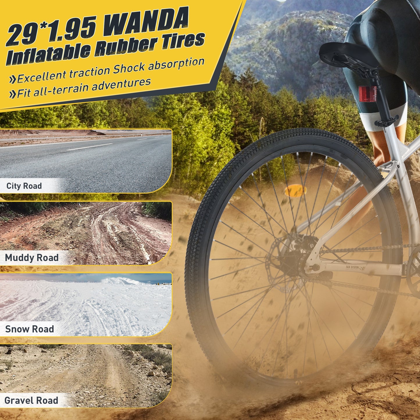 29 Inch Wheels Single Speed Mountain Bike, for Men Women Boys and Girls, Front Suspension,Steel Frame