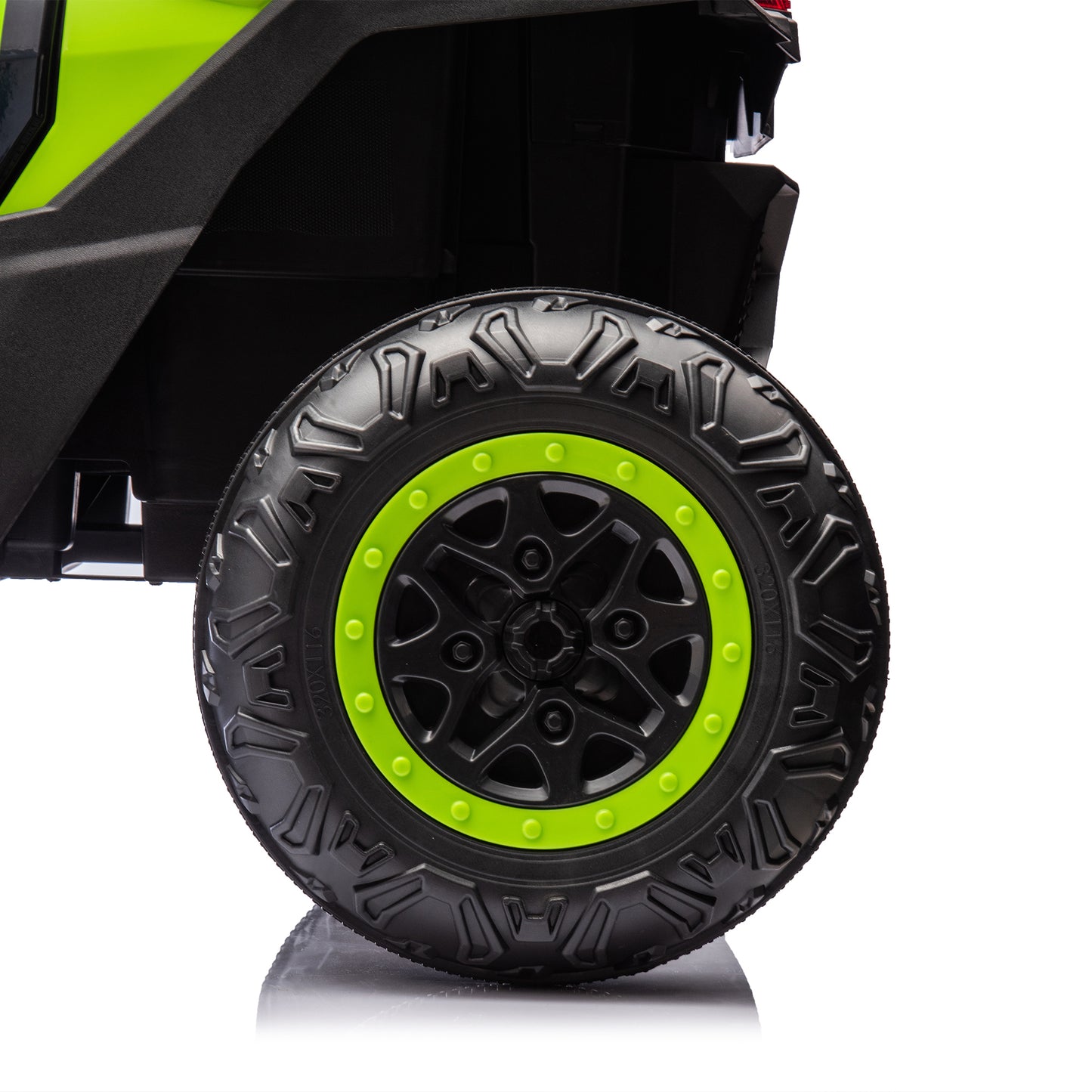 24V Two-Seater Kids Ride On UTV W/Parents Remote Control,Four-Wheel Suspension,Slow Start,Large wheel design,Anti-collision bar,Storage space,Music,USB,Bluetooth,Volume control,LED lights for Kids 3+.