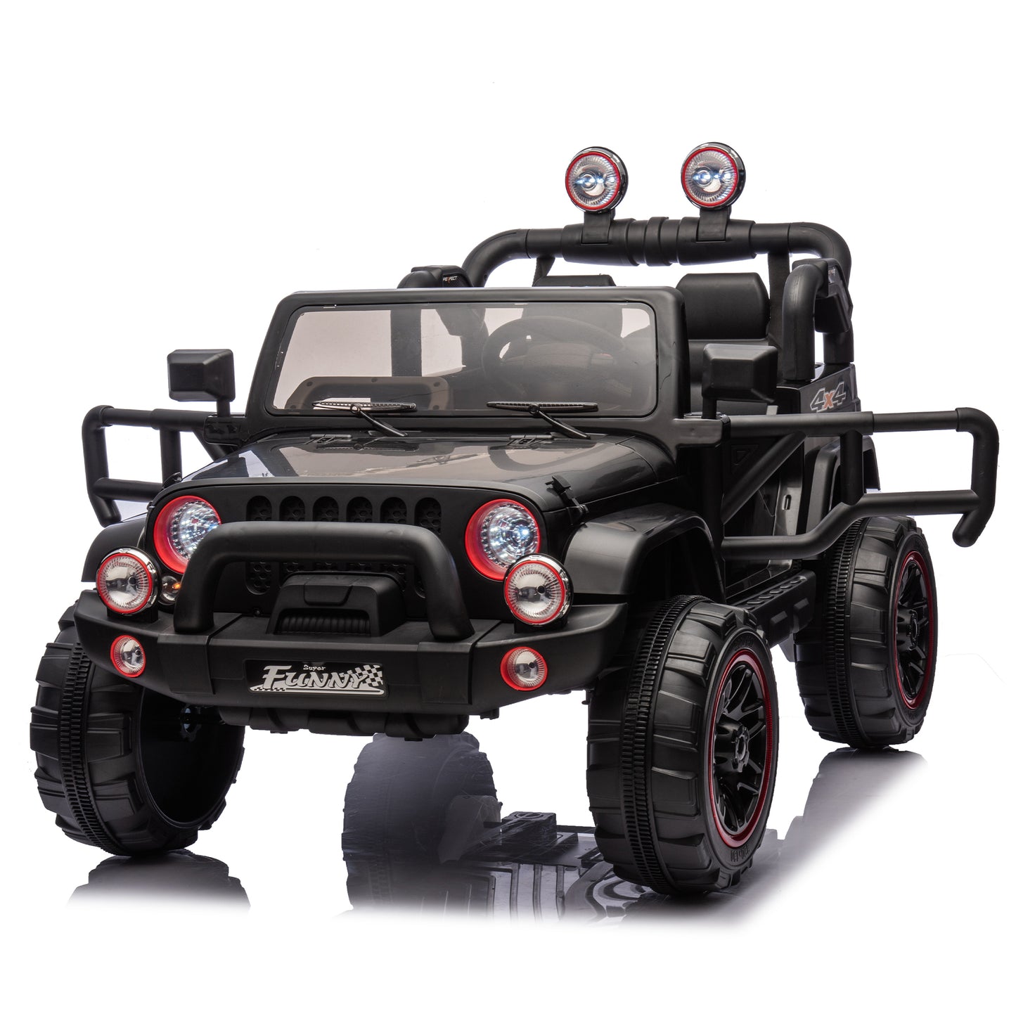 24V Kids Ride On Electric Car W/Parents Control,Seat width 19.09in,2WD,Rear suspension,Trunk storage,Portable pull rod,Light&Searchlight,Bluetooth,USB,Provide a speed of 2.5-4MPH for Kids Aged 3-8.