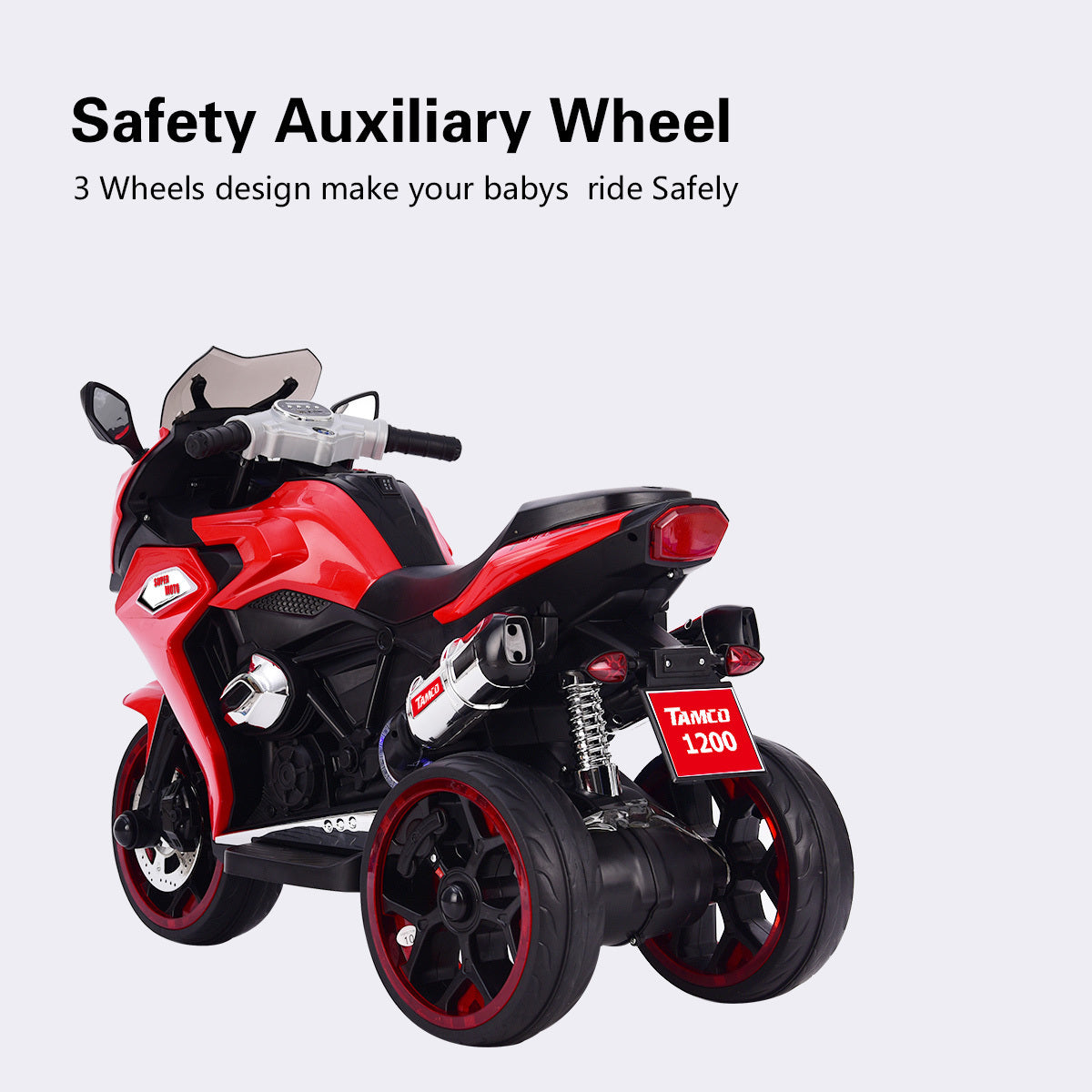 12V Kids Electric motorcycle ,ride on motorcycle,Three lighting wheels Kids electric toys Boys Girls Motorcycle, Children Battery Motor Bikes Rechargeable 3 Wheels Ride on Electric Motorcycle