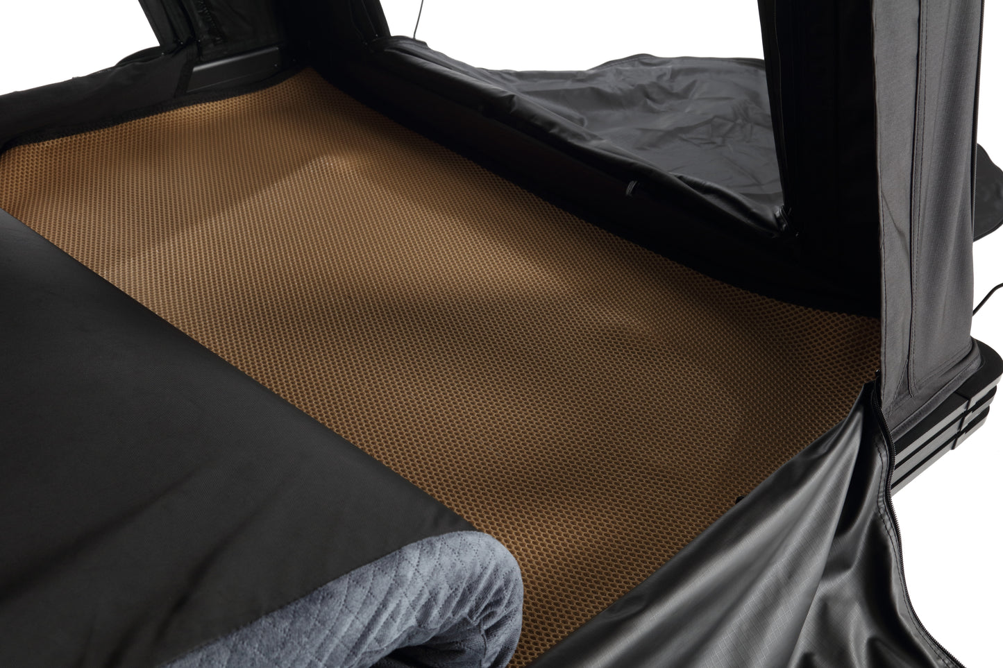 BEDTIME Hard Shell Rooftop Tent-Honeycomb aluminum,Hydraulic support,three second speed open,Roof rack,High rebound memory sponge mattress,Sturdy,Better ventilation For 2-3 people Car SUV Truck tent