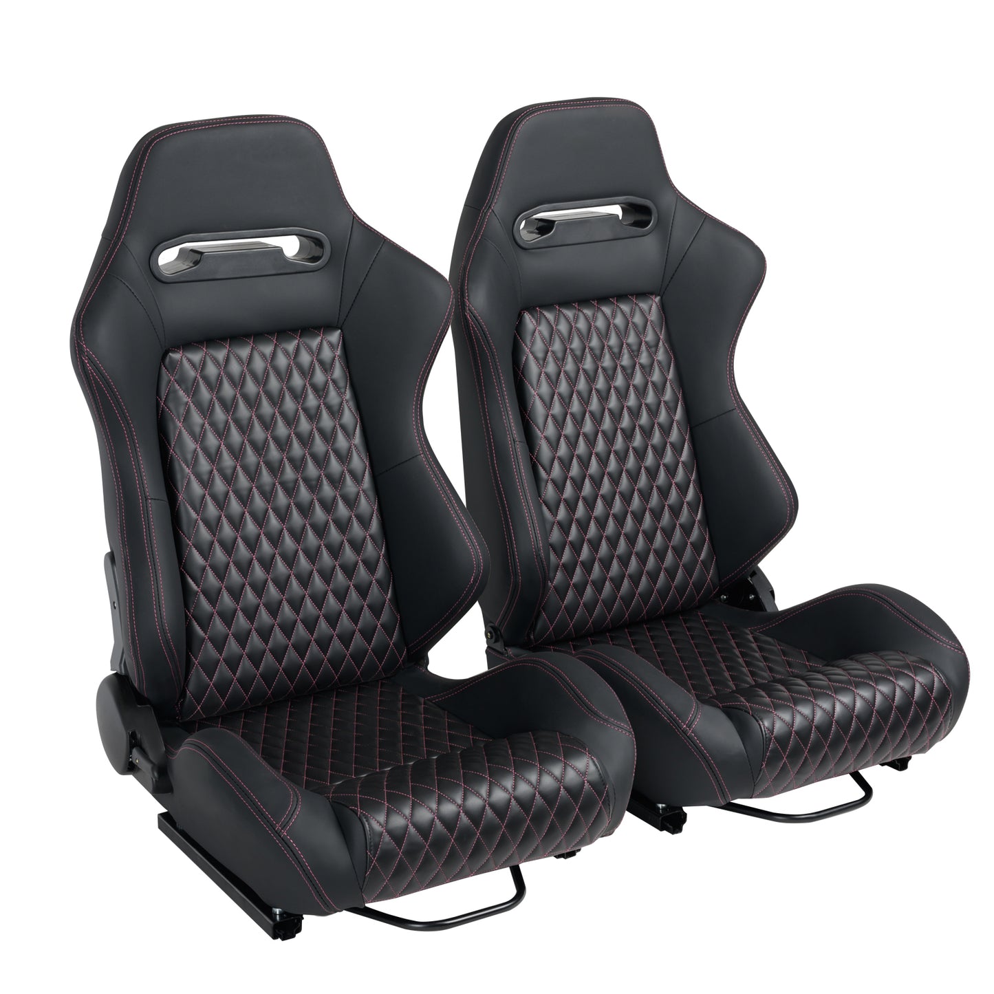 RACING SEAT HIGH QUALITY PVC WITH SUADE MATERIAL DOUBLE SLIDER 2PCS