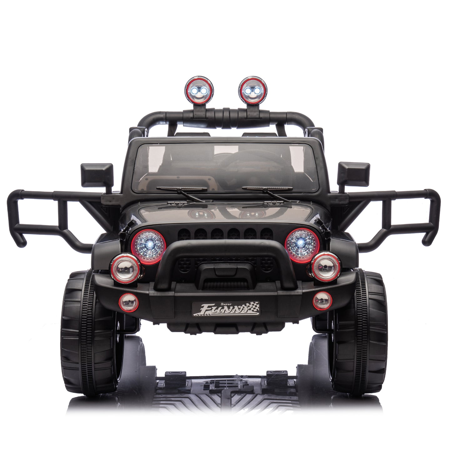 24V Kids Ride On Electric Car W/Parents Control,Seat width 19.09in,2WD,Rear suspension,Trunk storage,Portable pull rod,Light&Searchlight,Bluetooth,USB,Provide a speed of 2.5-4MPH for Kids Aged 3-8.