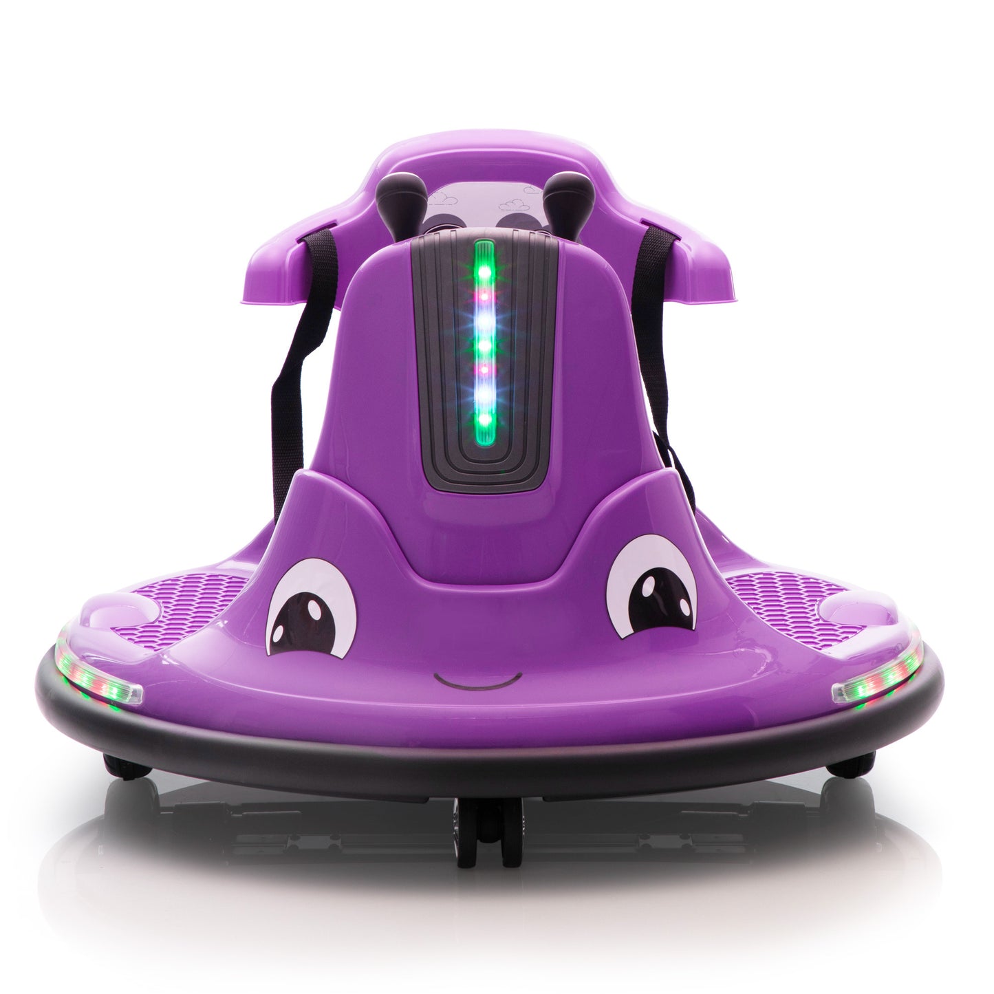 12V Snail-Shaped Kids Electric Bumper Car with Remote Control, Ride On Car with LED Lights, Music, 360 Degree Rotate, Toddler Race Toys, 3-8 Years Old