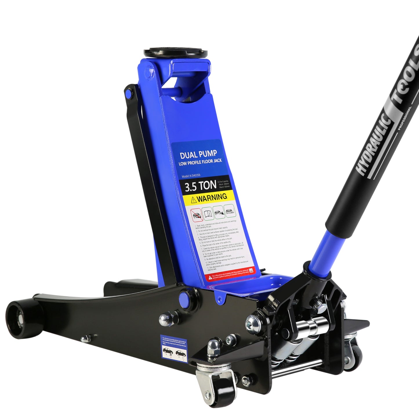 Floor Jack, 3.5 Ton Low Profile Floor Jack, Heavy-Duty Steel Racing Floor Jack with dual Piston Quick Lift Pump, Floor Jack Lifting Range 4'-21'