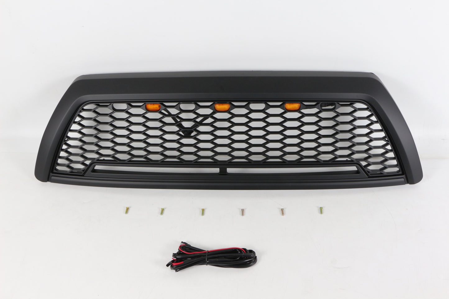 Black Front Grille Fits For Toyota 4 Runner 2006-2009 Honeycomb Grill with Light