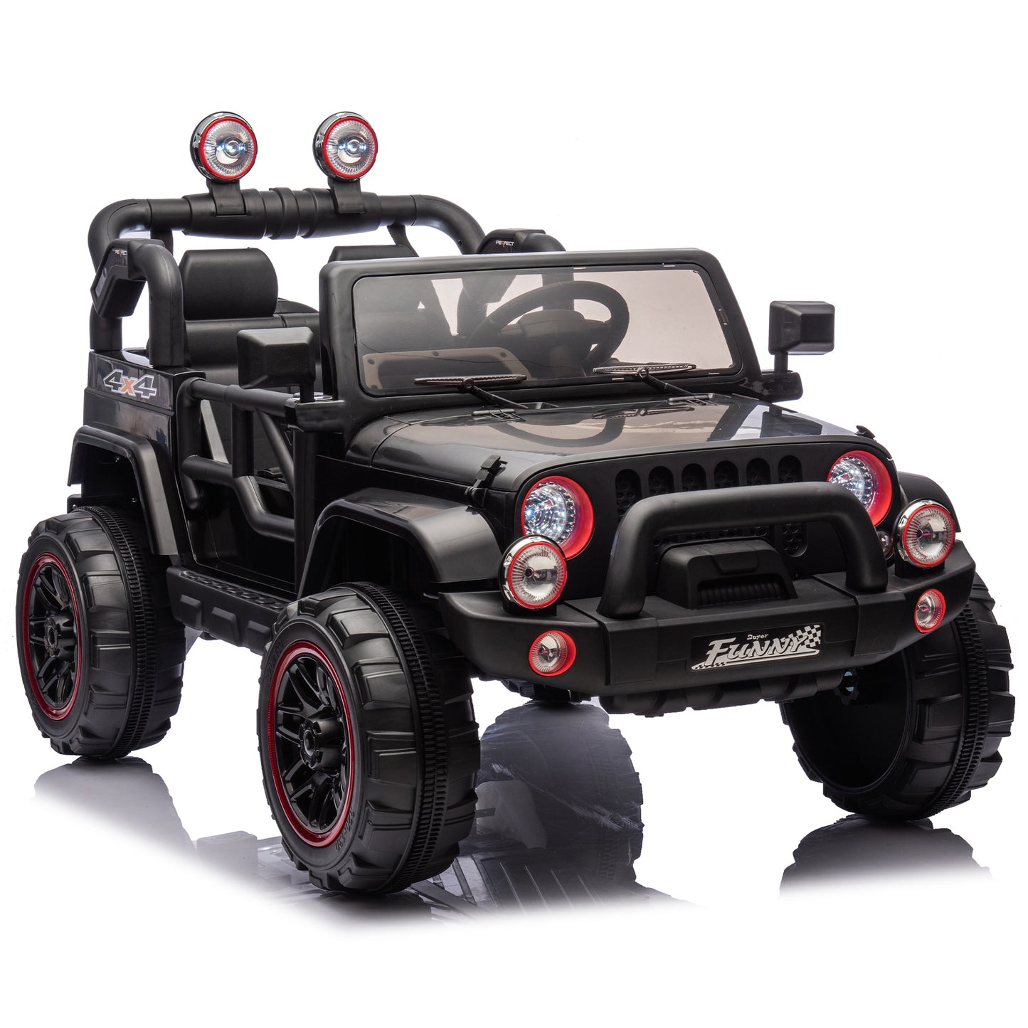 24V Kids Ride On Electric Car W/Parents Control,Seat width 19.09in,2WD,Rear suspension,Trunk storage,Portable pull rod,Light&Searchlight,Bluetooth,USB,Provide a speed of 2.5-4MPH for Kids Aged 3-8.