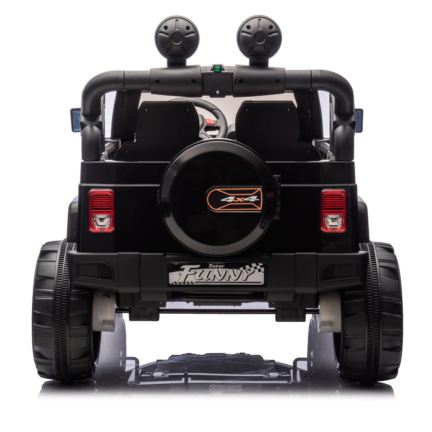 24V Kids Ride On Electric Car W/Parents Control,Seat width 19.09in,2WD,Rear suspension,Trunk storage,Portable pull rod,Light&Searchlight,Bluetooth,USB,Provide a speed of 2.5-4MPH for Kids Aged 3-8.