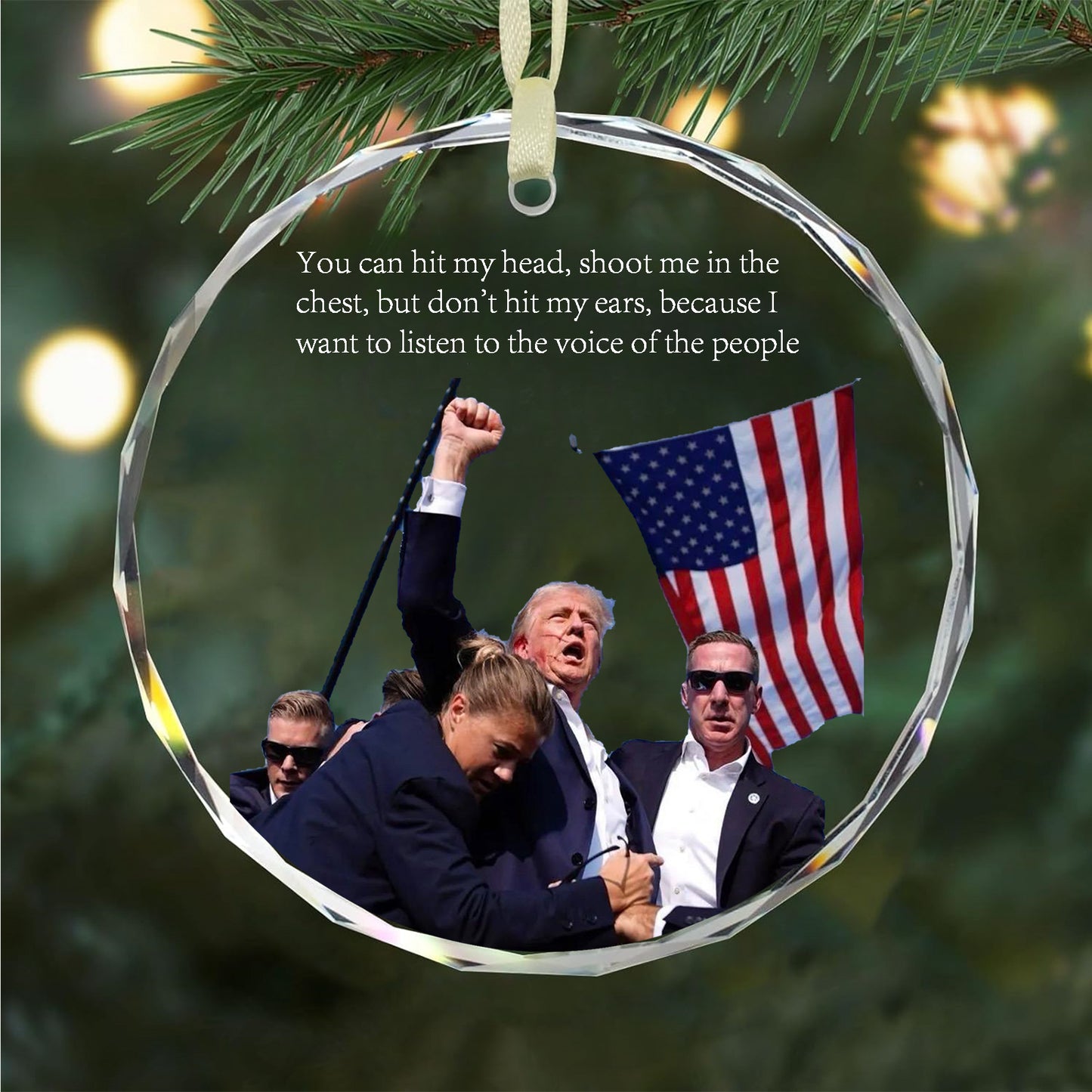 Trump Shooting Car Charm