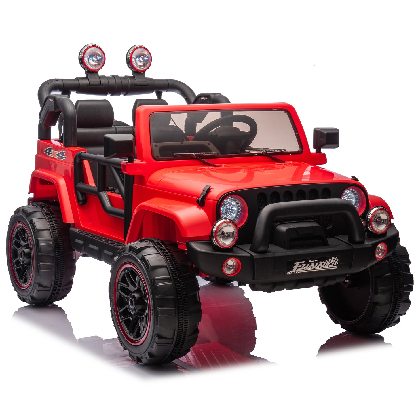 24V Kids Ride On Electric Car W/Parents Control,Seat width 19.09in,2WD,Rear suspension,Trunk storage,Portable pull rod,Light&Searchlight,Bluetooth,USB,Provide a speed of 2.5-4MPH for Kids Aged 3-8.