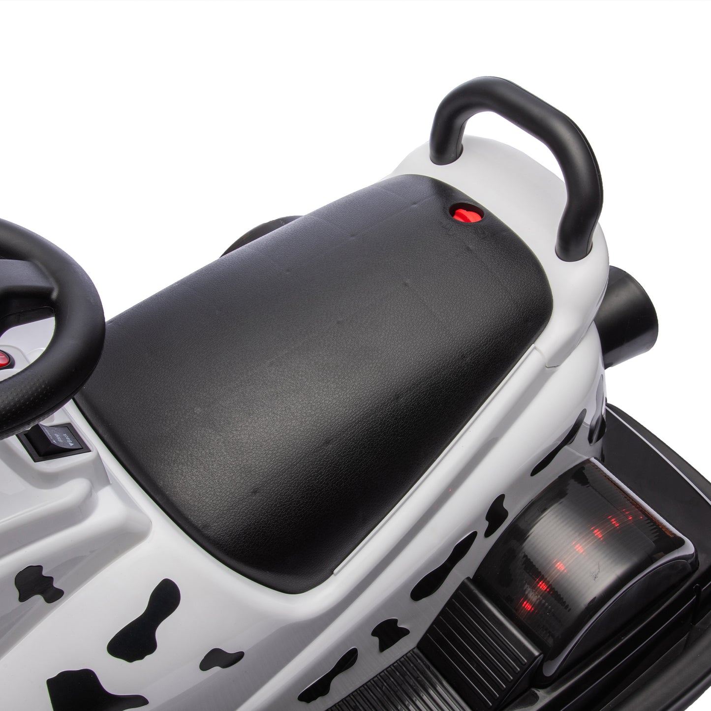 12V Kids Ride On Motor Bumper Car,integrating system,Rotate 360 degrees in place,Collision triggers sound effects and lights,Four-wheel waterfall light,Cute appearance design for kids aged 3-5.