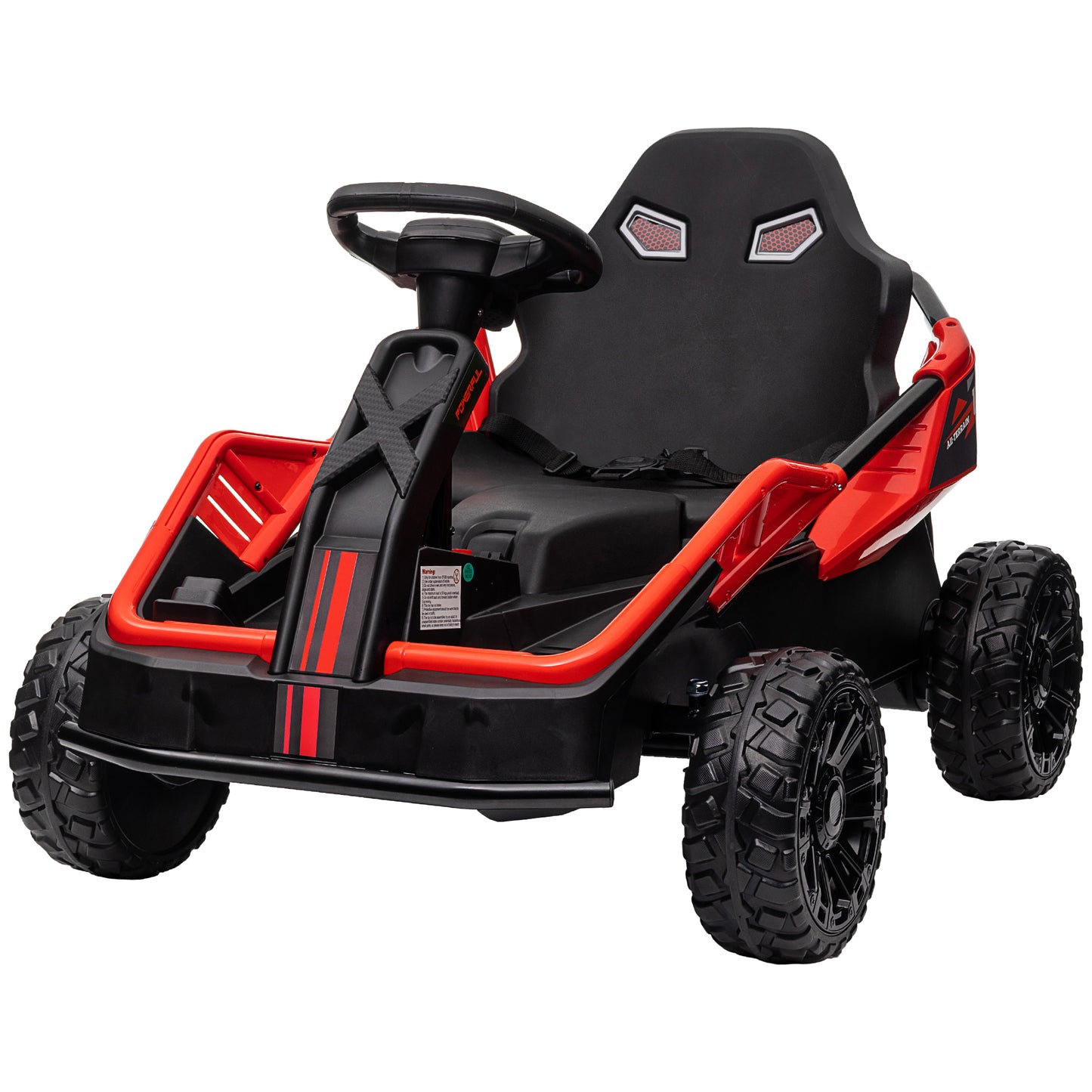 Qaba 24V Electric Car for Kids with Remote Control, Battery Powered Kids Ride on Car with Spring Suspension, Electric Vehicle with Horn, Music, LED Lights, Aged 3-8 Years Old, Red