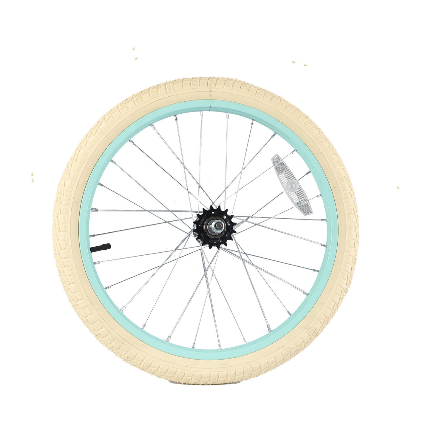 20 Inch Girls Bike Front Wheels Replacement with Solid Air Rubber Tire and Inner Tube