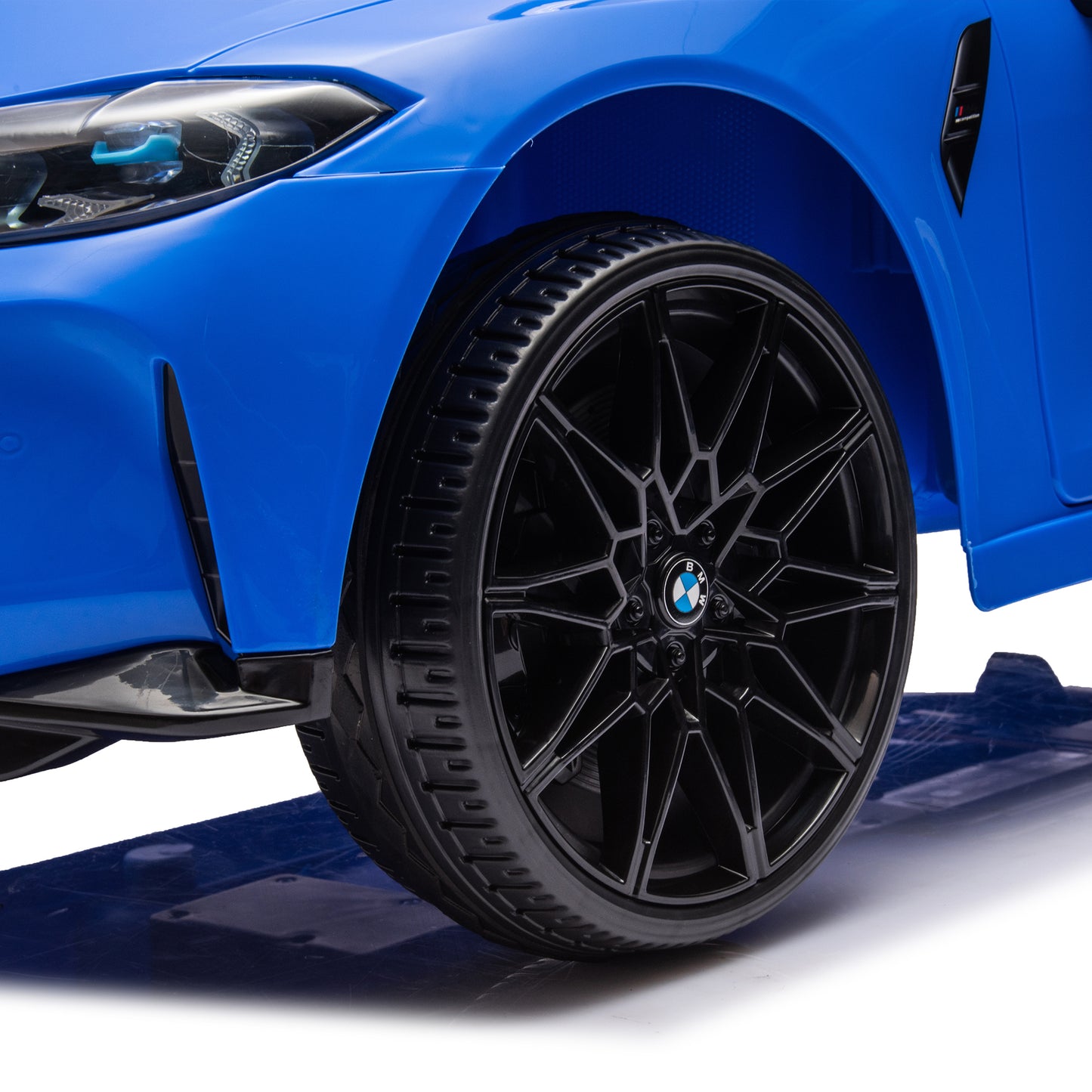 BMW M4 12v Kids ride on toy car 2.4G W/Parents Remote Control,Three speed adjustable,Power display, USB,MP3 ,Bluetooth,LED light,story,A handle with wheels and a pull, easy to carry