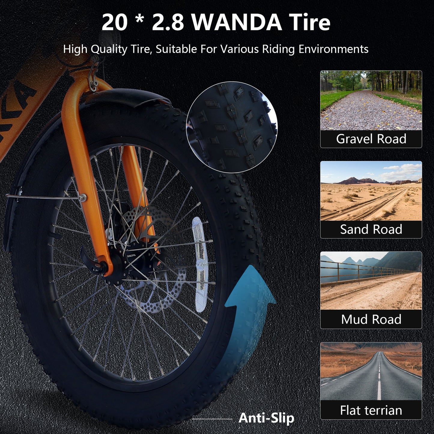 Electric Bike for Adults, 500W Motor 25MPH Max Speed, 48V 10AH Removable Battery, 20" Fat Tire Foldable Electric Bike and 7-Speed Electric Bicycles