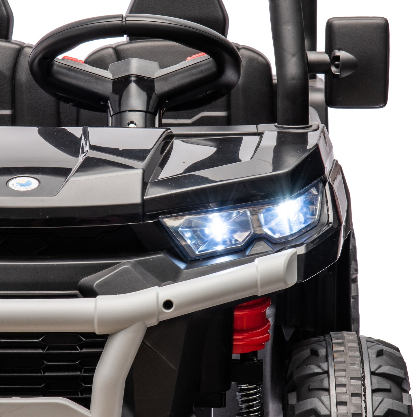 24V Ride On Truck 2 Seater Ride On UTV with 2x200W Motor Ride On Dump Truck with Dump Bed/Shovel Ride On Car with Remote Control Electric Vehicle with Non-slip tyre for Boys Girls