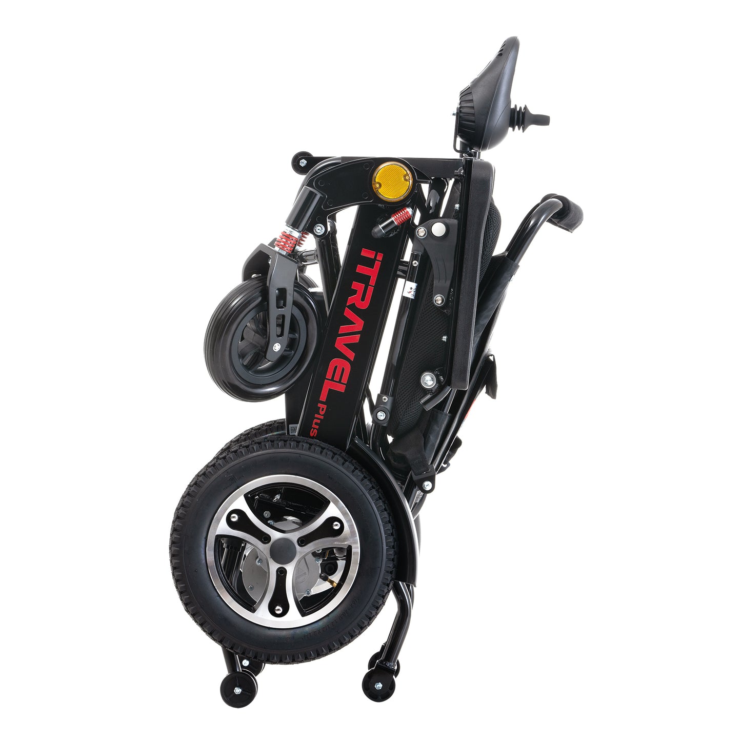 Intelligent Lightweight Foldable Electric Wheelchairs, Compact Power Wheelchair, Portable Folding Carry Wheelchair--GLOSS BLACK