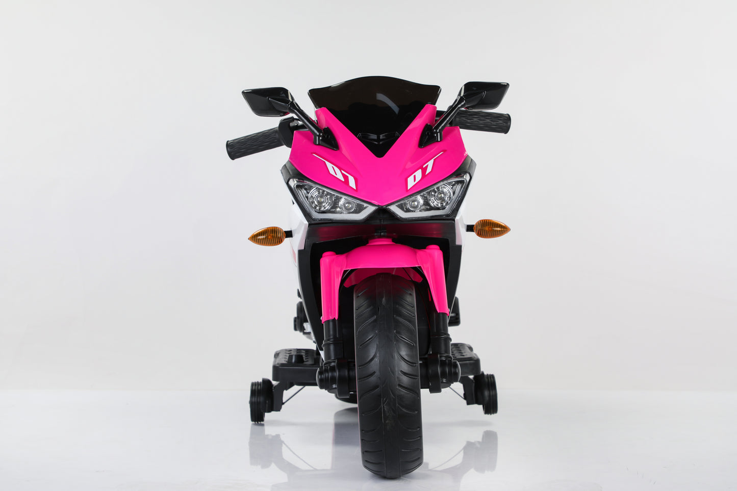 Electric motorcycle/ 12V Kids toys motorcycle/Kids electric car/electric ride on toys for 3 4 5 6 years Boys Girls with Training Wheels/manual throttle/ drive by hand/Lighting wheels