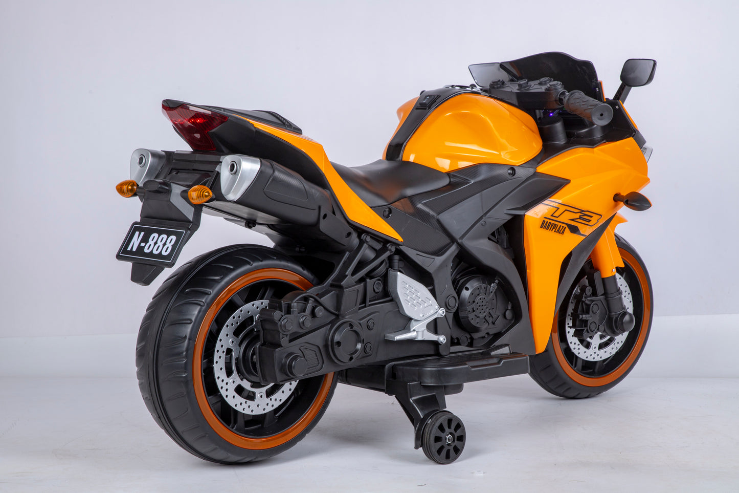 Electric motorcycle/ 12 V Kids toys motorcycle/Kids electric car/electric ride on toys for 3 4 5 6 years Boys Girls with Training Wheels/manual throttle/ drive by hand/Lighting wheels