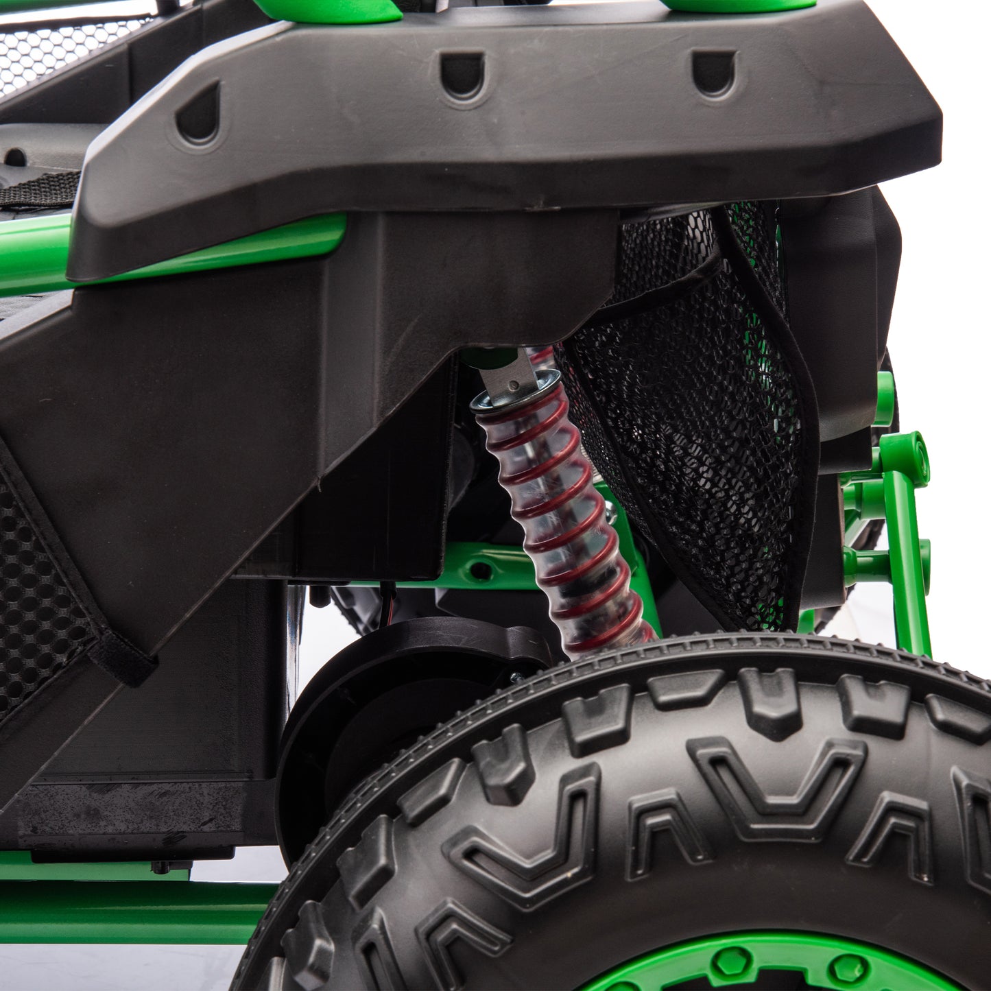 24V Two-seater Kids Ride On UTV w/Parents Control,20in seat width,400W Super high power,Four-wheel Suspension,Bluetooth,MP3,USB,LED Light,Horn,Rear storage space,Speeds 3.73-4.97MPH For Kids aged 3+.