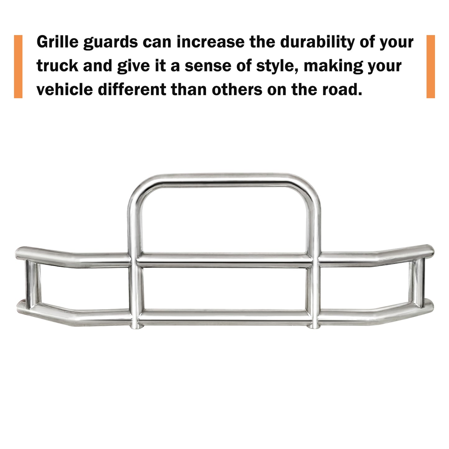 Front Bumper Deer Guard for Volvo VN/VNL 2004-2017 with Bracket G04020