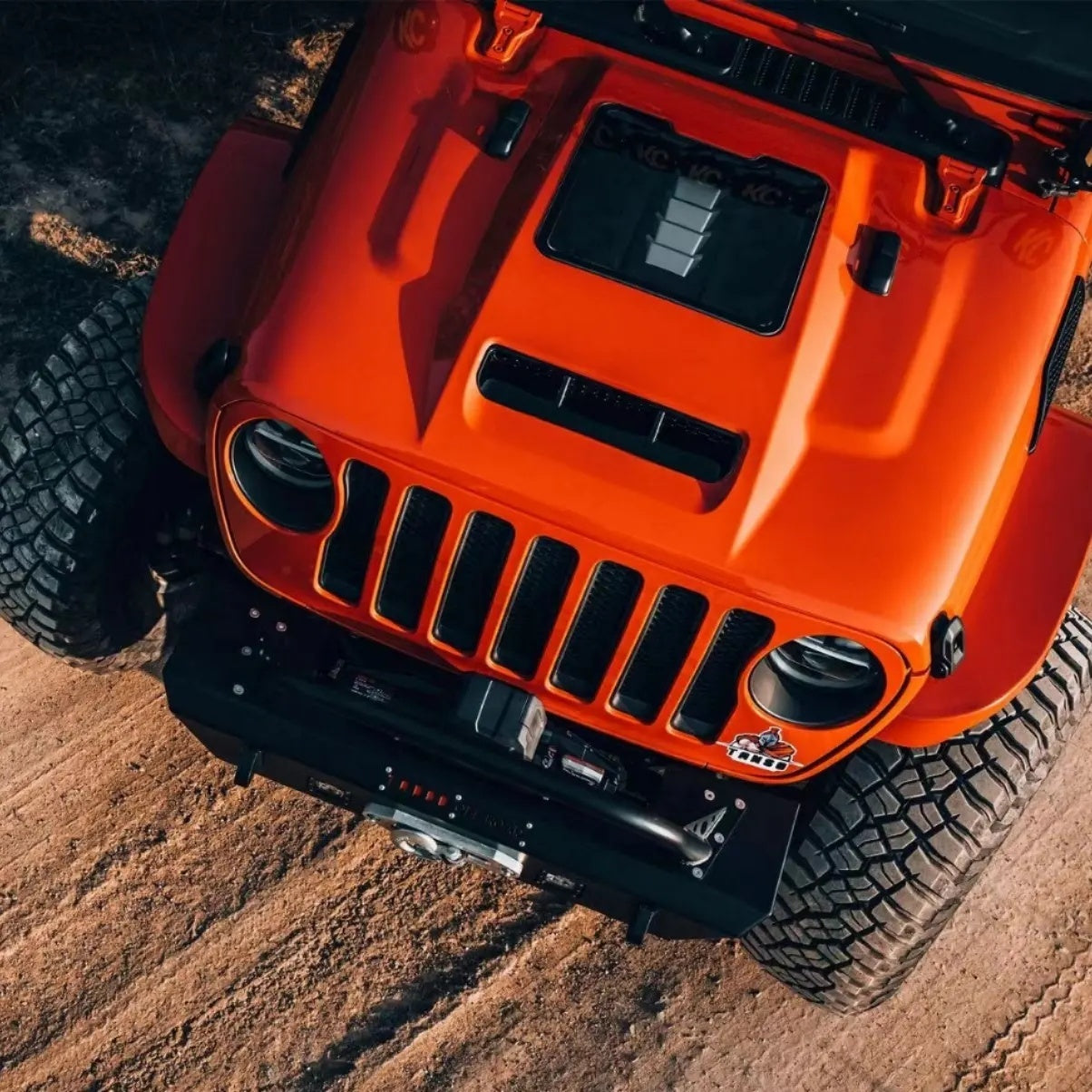 Heat Dispersion Steel Cowl Hood for 2018-2024 Jeep Wrangler Accessories JL JLU & Gladiator JT Replacement Hood Vent (not fit 392)