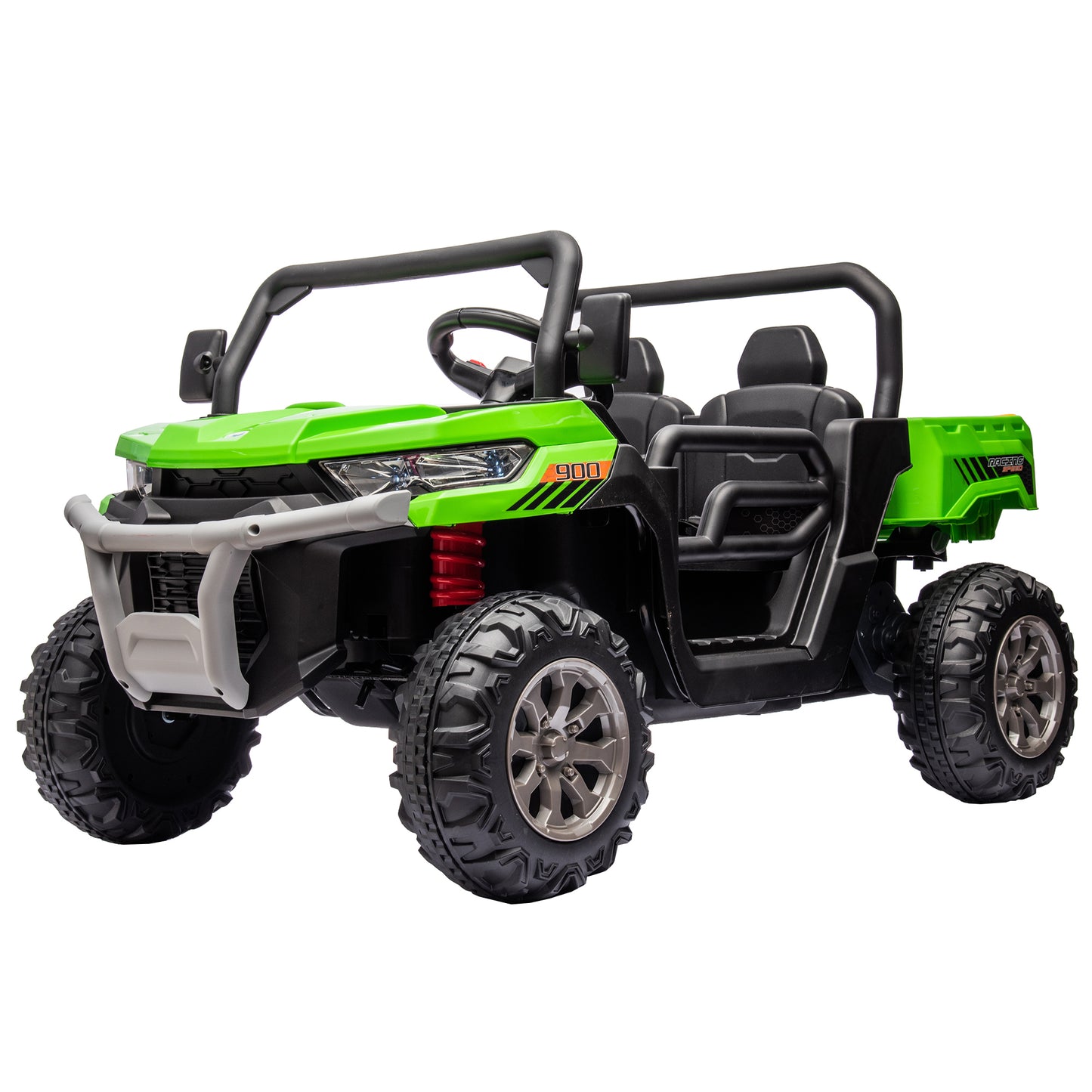 24V Ride On Truck 2 Seater Ride On UTV with 2x200W Motor Ride On Dump Truck with Dump Bed/Shovel Ride On Car with Remote Control Electric Vehicle with Non-slip tyre for Boys Girls