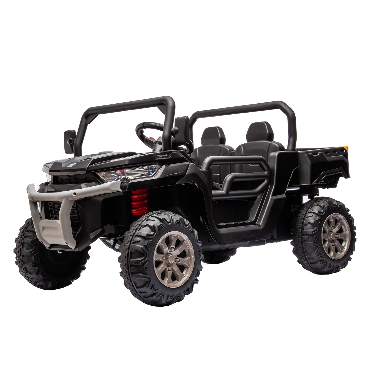 24V Ride On Truck 2 Seater Ride On UTV with 2x200W Motor Ride On Dump Truck with Dump Bed/Shovel Ride On Car with Remote Control Electric Vehicle with Non-slip tyre for Boys Girls