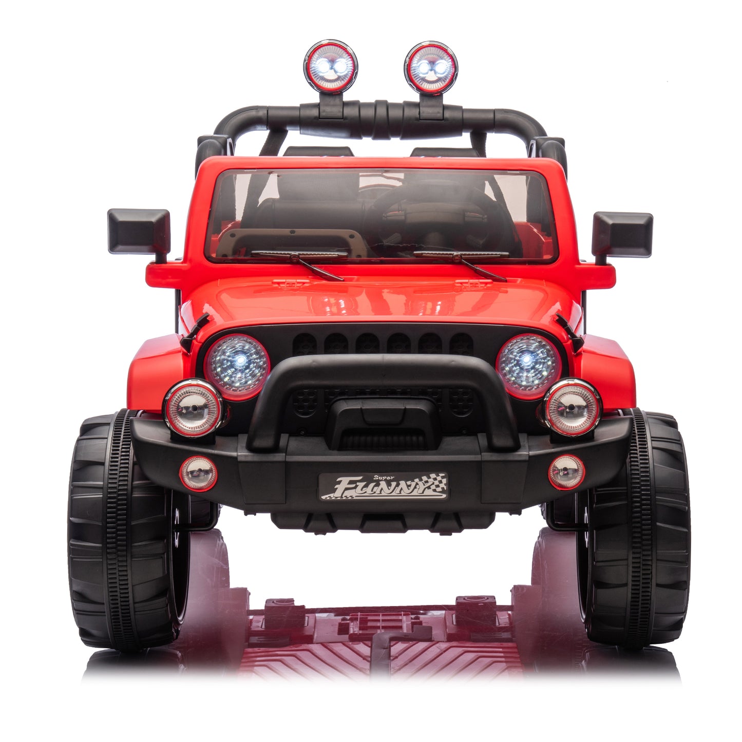 24V Kids Ride On Electric Car W/Parents Control,Seat width 19.09in,2WD,Rear suspension,Trunk storage,Portable pull rod,Light&Searchlight,Bluetooth,USB,Provide a speed of 2.5-4MPH for Kids Aged 3-8.
