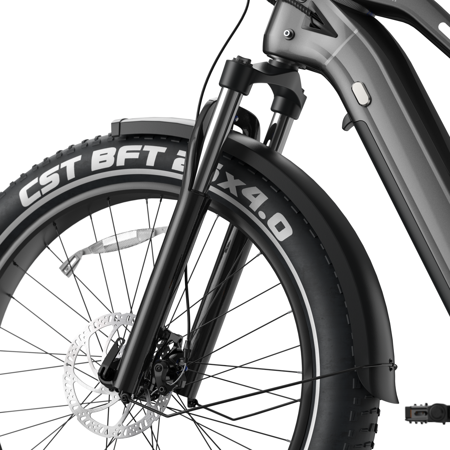 26" Step Over Electric Mountain Bike - Black
