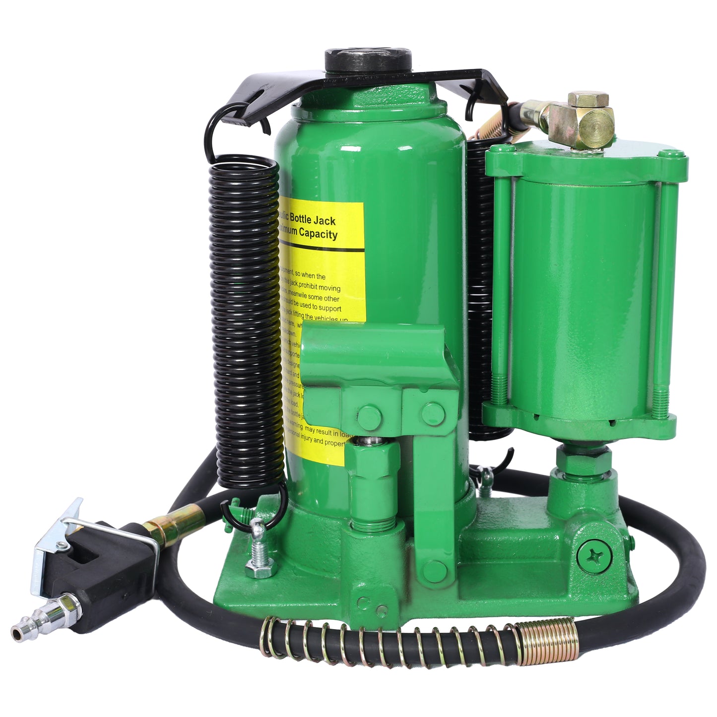 Air Hydraulic Bottle Jack, 12 Ton/24000 LBS All Welded Bottle Jack, 9.8-19.3 inch Lifting Range, Manual Handle and Air Pump, for Car, Pickup, Truck, RV, Auto Repair, Industrial Engineering ,Green