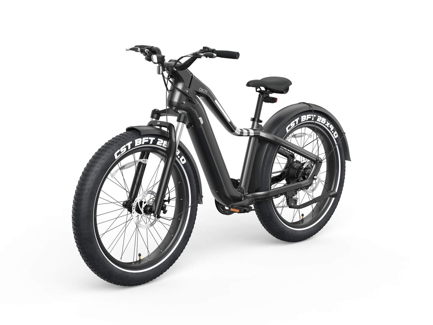 26" Step Over Electric Mountain Bike - Black