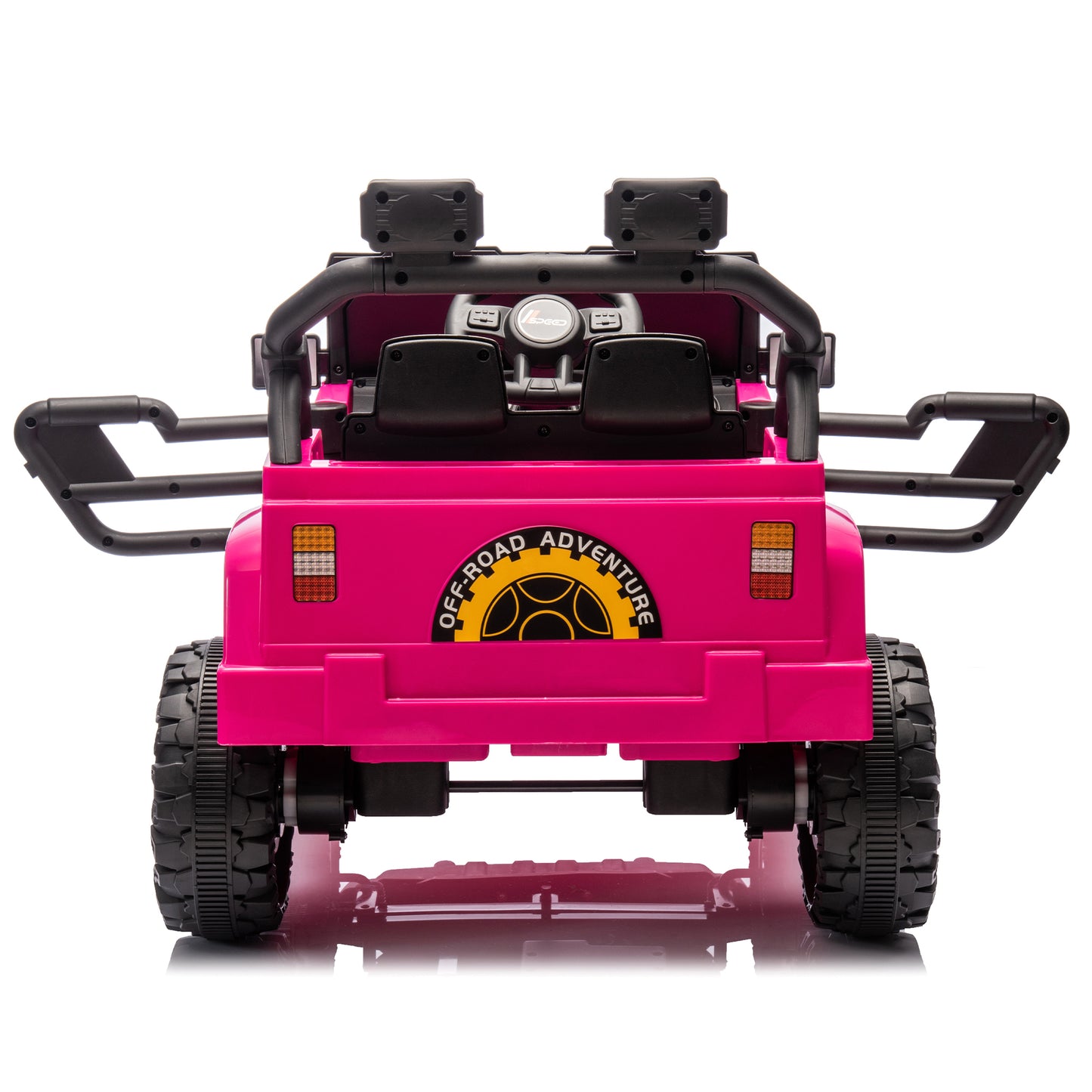 12V Kids Ride On Electric Car W/Parents Control,Dual drive, Four-wheel Suspension,With music,Bluetooth,MP3,USB,with headlights, steering wheel quick release,Slow start for Kids Aged 2-4.