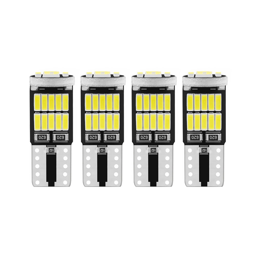 4/10pcs T10 W5W 194 501 Led Canbus No Error Car Interior Light 26 SMD 4014 Chip Pure White Instrument Lights Bulb Lamp