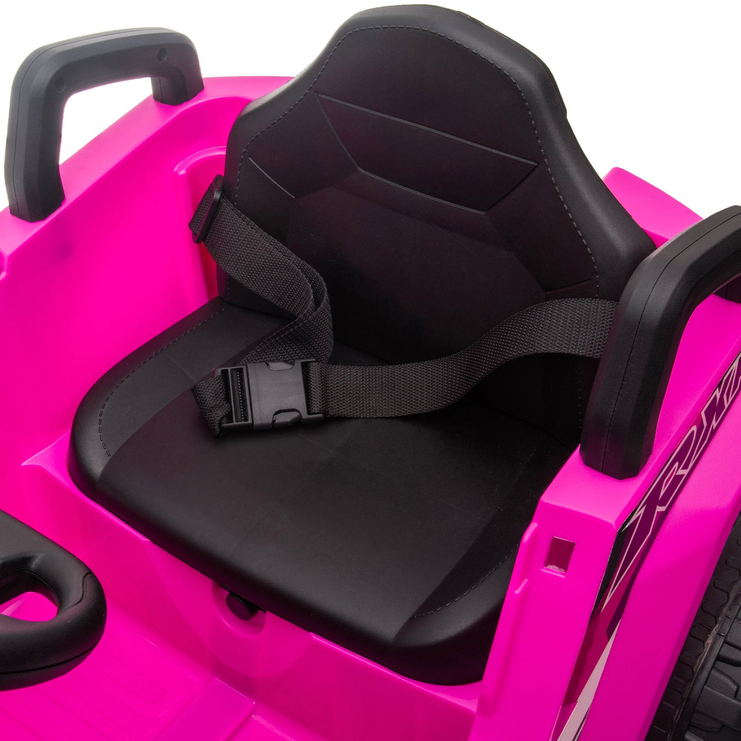 12V kids Ride On Mini UTV, Electric Car with Front LED Lights and Horn, Single Seat with a Safety Belt, Forward/Reverse Function