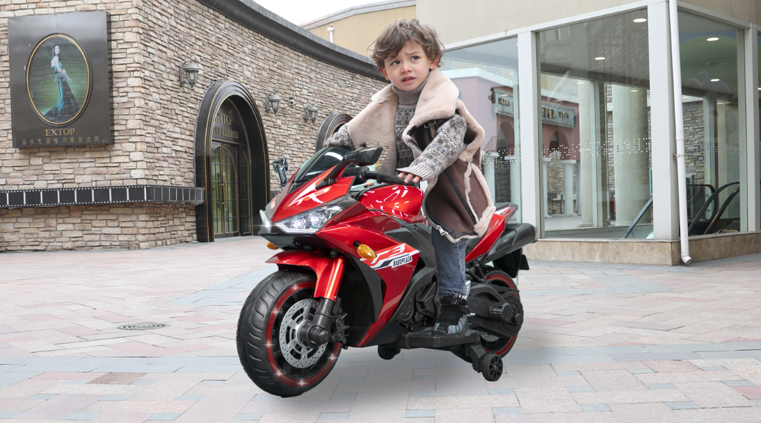 kids motorcycle 12V motorcycle for kids 3 4 5 6 years Boys Girls 12v7ah kids motorcycle ride on toy with Training Wheels/manual throttle/ drive by hand /Lighting wheels