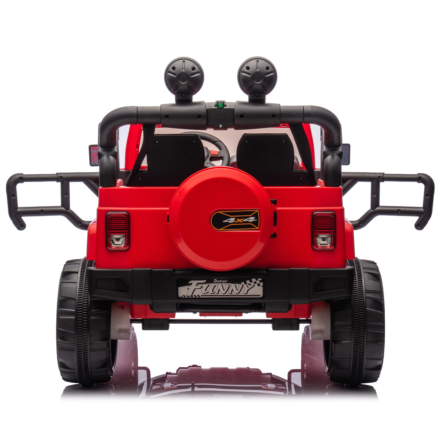 24V Kids Ride On Electric Car W/Parents Control,Seat width 19.09in,2WD,Rear suspension,Trunk storage,Portable pull rod,Light&Searchlight,Bluetooth,USB,Provide a speed of 2.5-4MPH for Kids Aged 3-8.