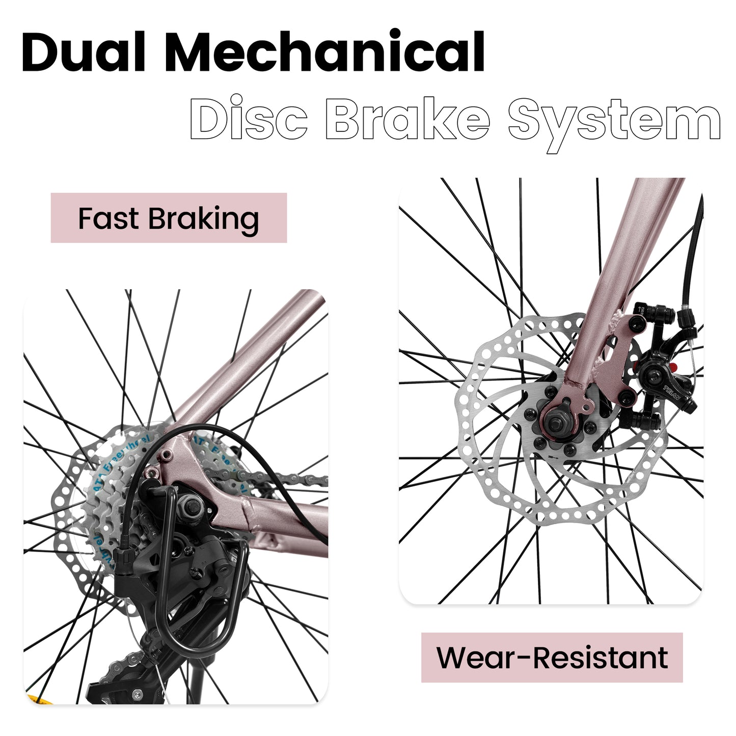 A28320RS 700C Road Bike, 16-Speed Outdoor Bike Disc Brakes, Light Weight Aluminum Frame ,Racing Bike City Commuting Road Bicycle M Size for Men Women