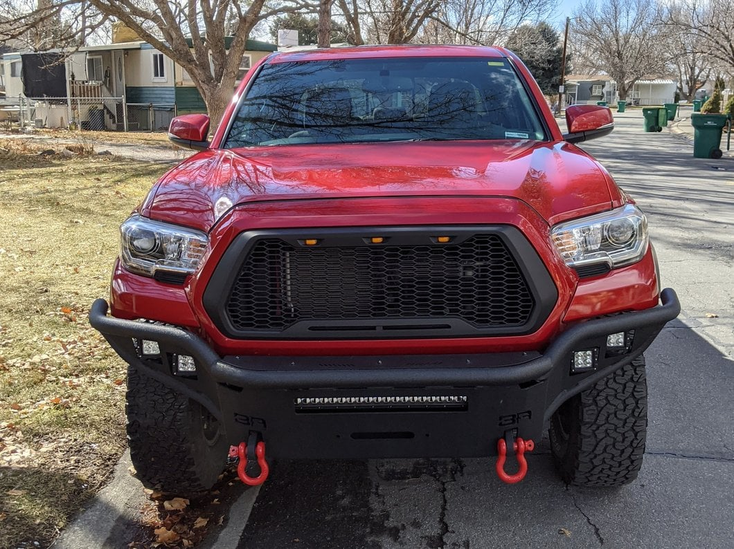 Black Mesh Grille For Toyota tacoma 2016 -2023 Not Fit Truck with Radar Behind the Badge