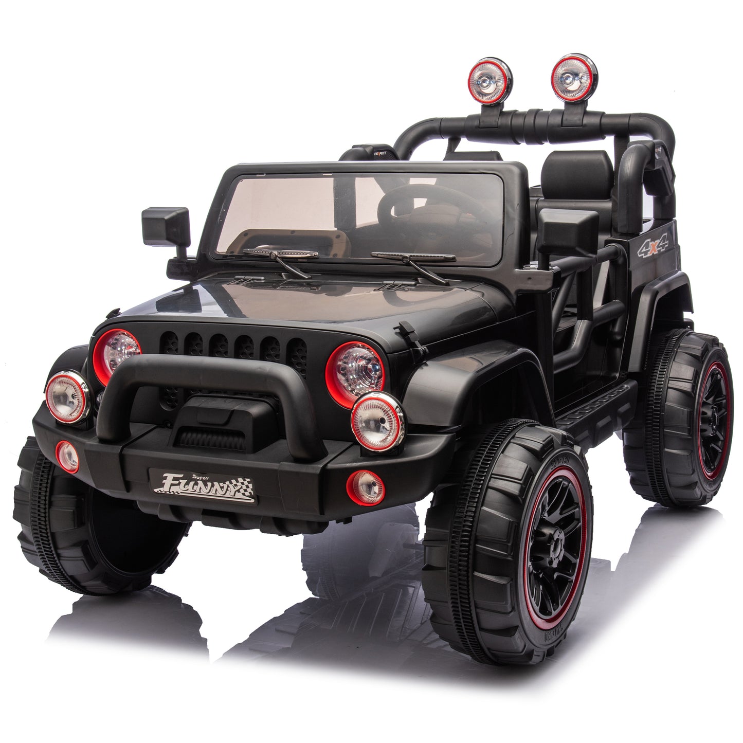 24V Kids Ride On Electric Car W/Parents Control,Seat width 19.09in,2WD,Rear suspension,Trunk storage,Portable pull rod,Light&Searchlight,Bluetooth,USB,Provide a speed of 2.5-4MPH for Kids Aged 3-8.