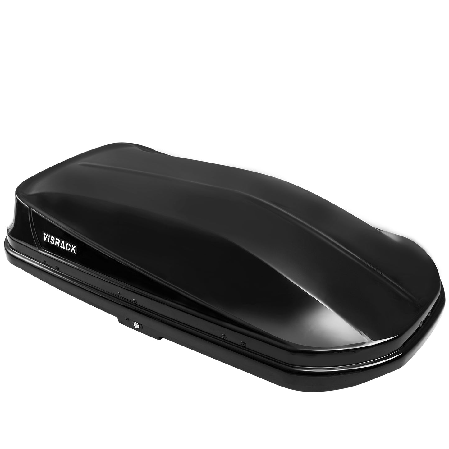 VISRACK Hard Shell Roof Cargo Carrier with Security Keys, Roof Box, Cargo Box, 62 (L) x 31 (W) x 15(H) Inches, 14 Cubic Feet (Tool-Free Install), BLACK