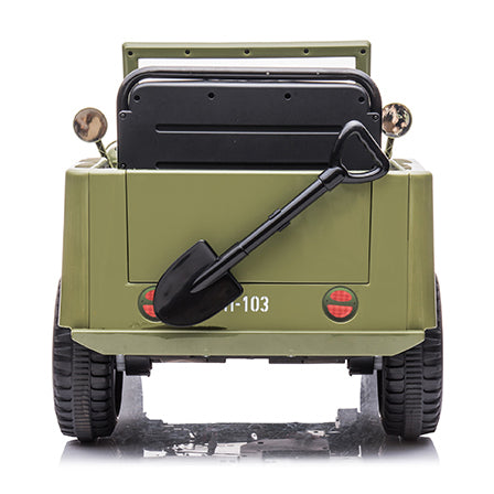 Ride On Truck 12 V Electric Vehicles Battery Powered Ride on Car Toys w/Four Wheels riding toys for kids with remote control/lights/music/Car trunk/ factory shovel