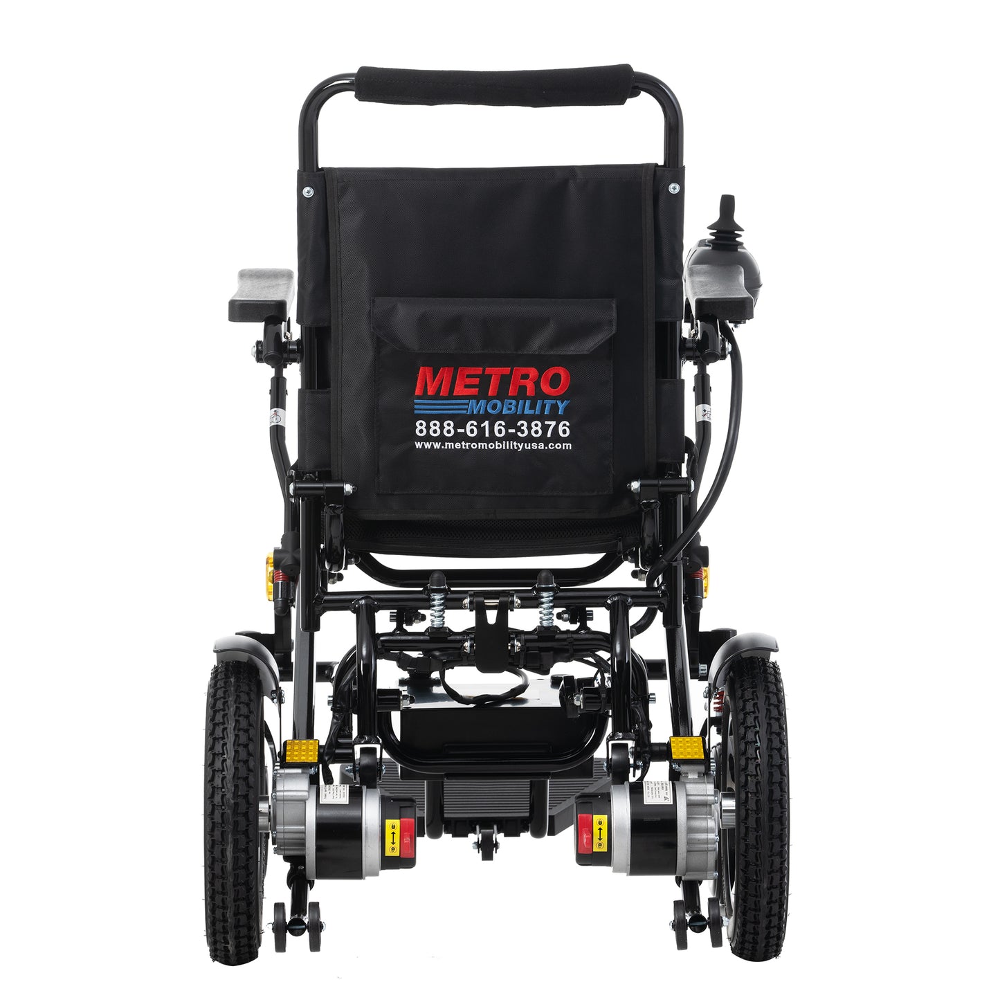 Intelligent Lightweight Foldable Electric Wheelchairs, Compact Power Wheelchair, Portable Folding Carry Wheelchair--GLOSS BLACK