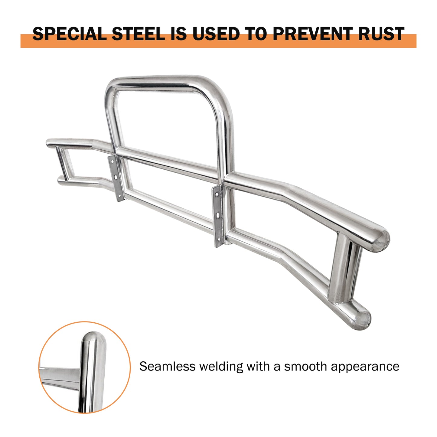 Front Bumper Deer Guard for Volvo VN/VNL 2004-2017 with Bracket G04020