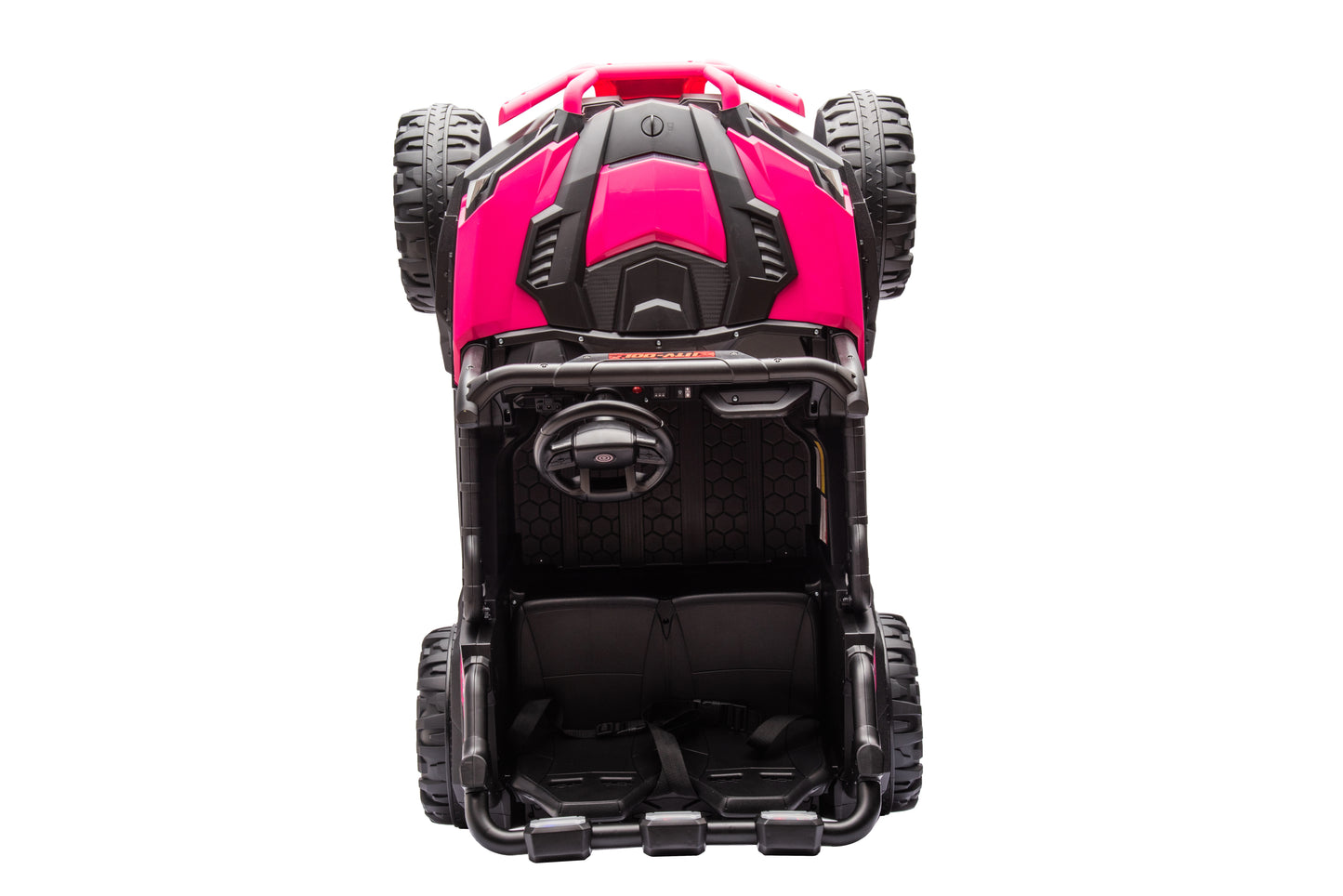 24V Ride on Toys 4WD Ride on Cars with Remote Control, 2 XL Seater Electric Car for Kids, Power Car Wheels, UTV 4*200W Motor, Bluetooth, Music, Lights, 3 Speeds,pink