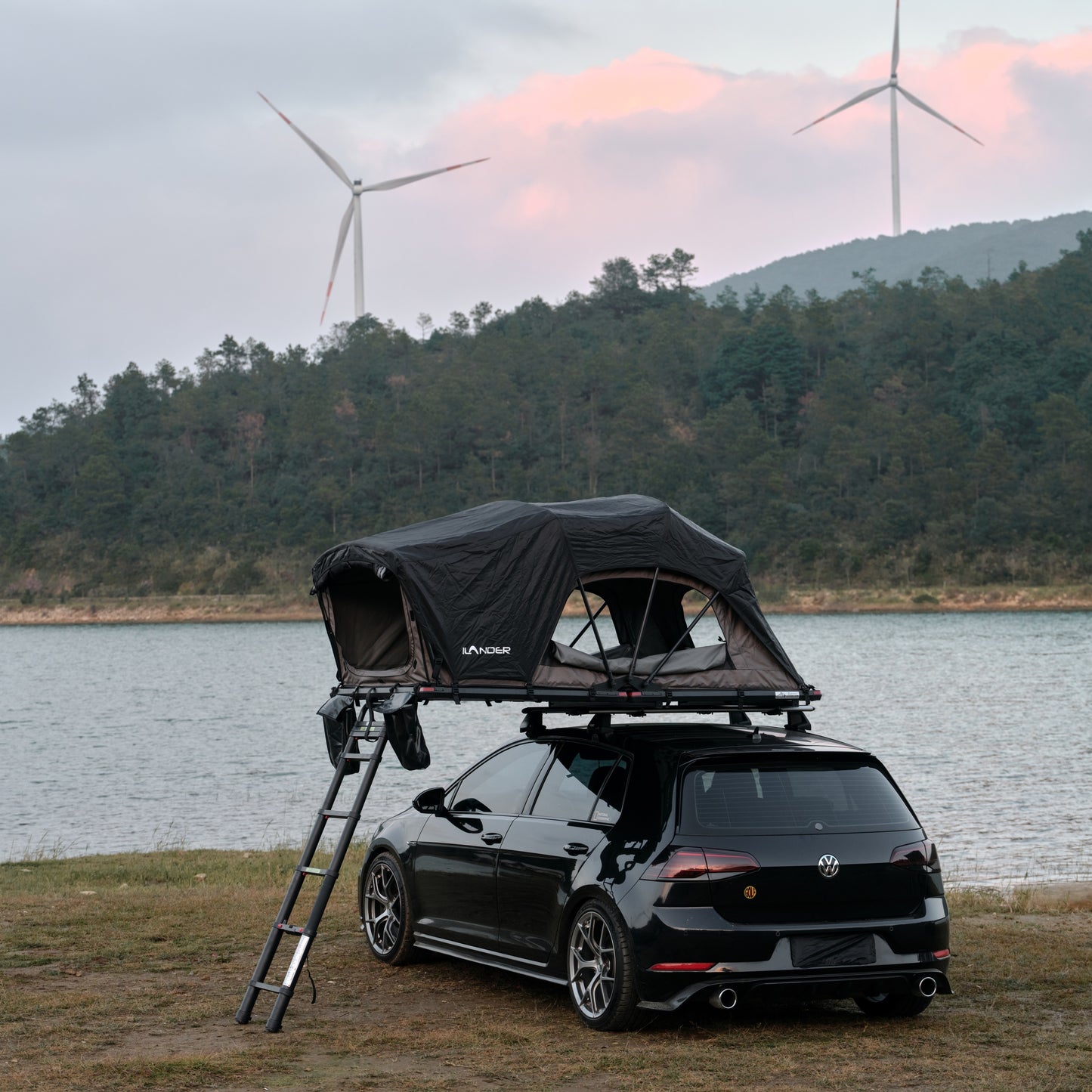 ILANDER Lite Cruiser Roof Top Tent 120cm, Entry level Overland Aluminium Fold Out Style Car Roof Tent for Sedan Van SUV Truck Camping Waterproof,Windproof ,Sturdy