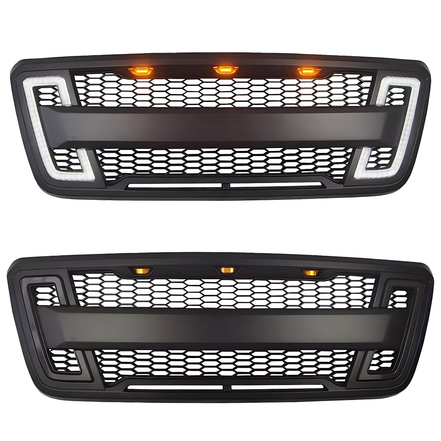Front Grille Guard for 2004-2008 Ford F150 with LED Lights